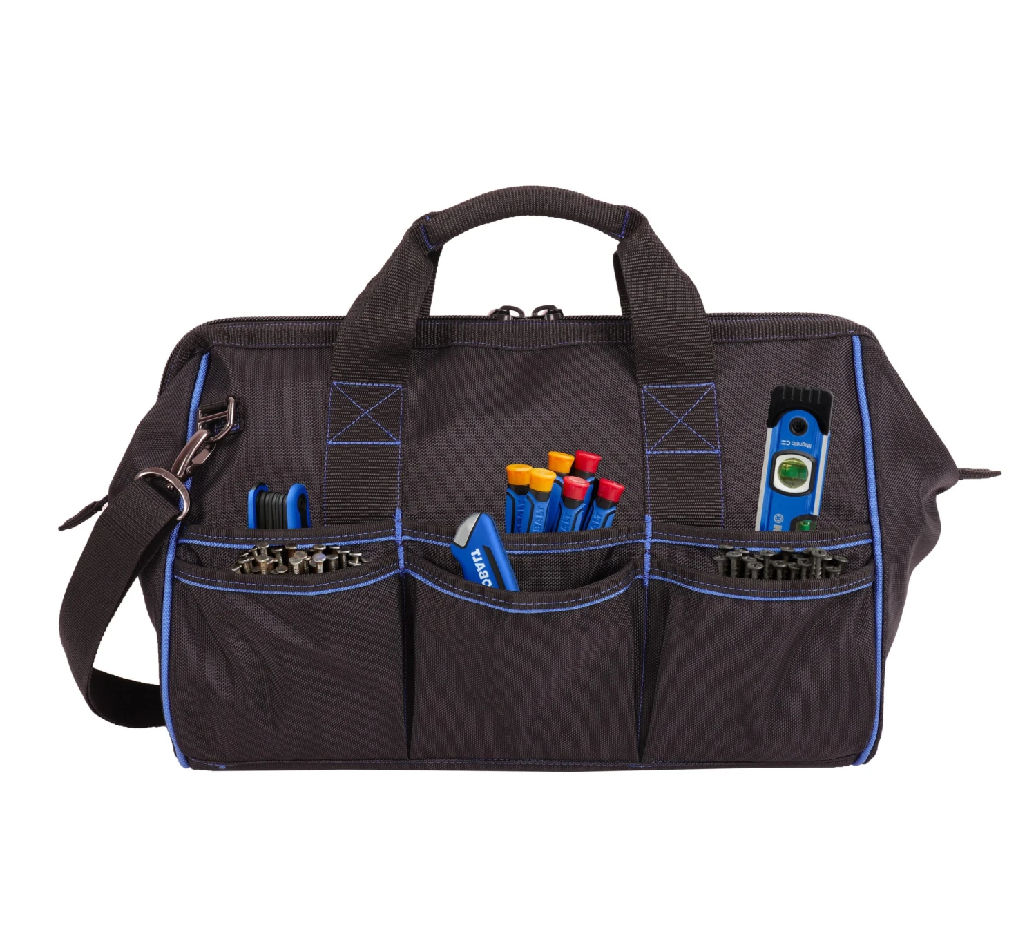 Kobalt Tool Bags Blue Black Polyester 16-in Zippered Cargo Bag 2 Kobalt Tool Bags Blue Black Polyester 16-in Zippered Cargo Bag - Image 2