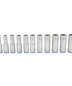 Kobalt Sockets & Socket Sets 11-Piece Metric 1/2-in Drive 12-point Set Deep Socket Set