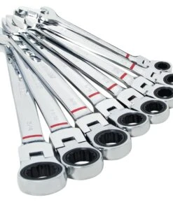 Kobalt Ratchet Wrenches & Sets 8-Piece Set 12-Point Standard (SAE) Flexible Head Ratchet Wrench Set