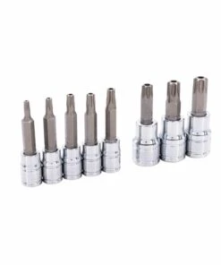 Kobalt Driver Sockets & Sets 8-Piece 1/4-in; 3/8-in Drive Set Tamper-Proof Torx Bit Tamper-Proof Driver Socket Set