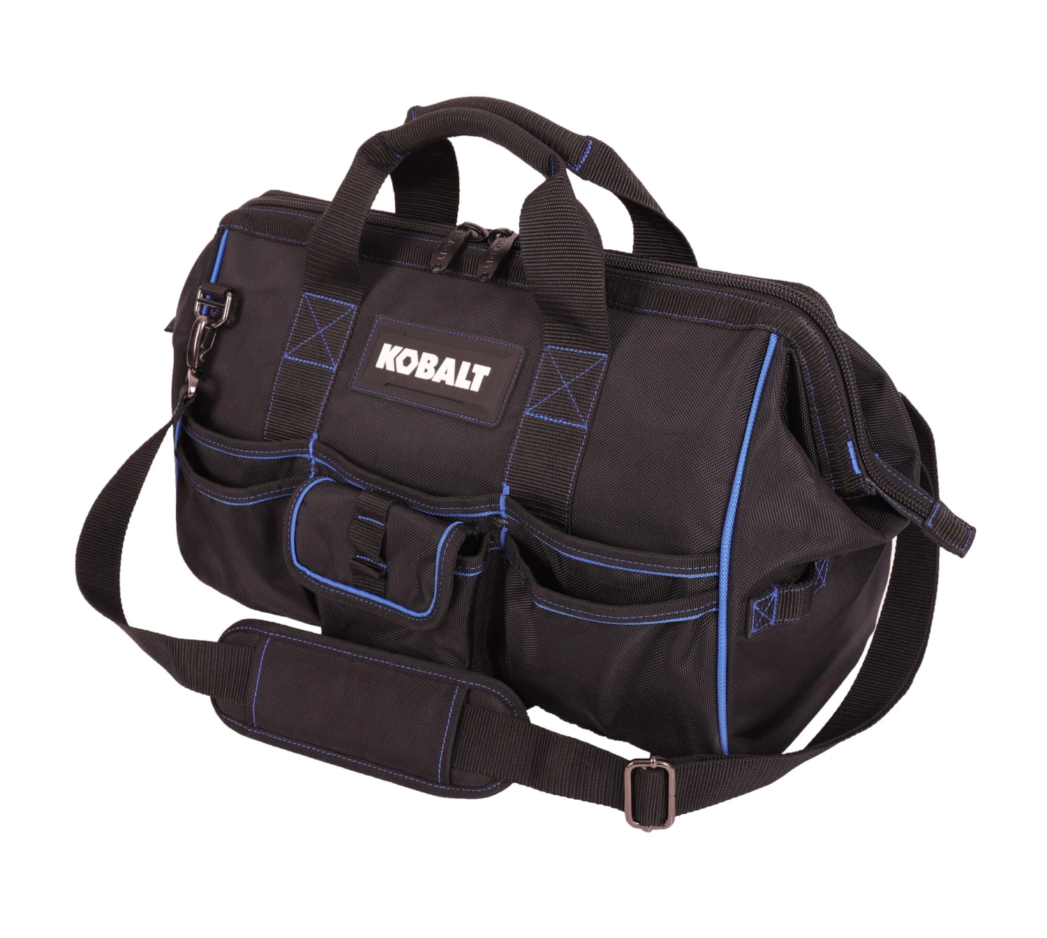 Kobalt Tool Bags Blue Black Polyester 16-in Zippered Cargo Bag 5 Kobalt Tool Bags Blue Black Polyester 16-in Zippered Cargo Bag - Image 5