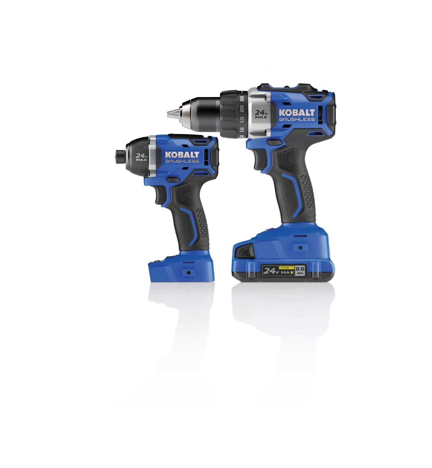 Kobalt Power Tool Combo Kits 2-Tool 24-Volt Max Brushless Power Tool Combo Kit Case (1-Battery Included and Charger Included) 2 Kobalt Power Tool Combo Kits 2-Tool 24-Volt Max Brushless Power Tool Combo Kit Case (1-Battery Included and Charger Included) - Image 2