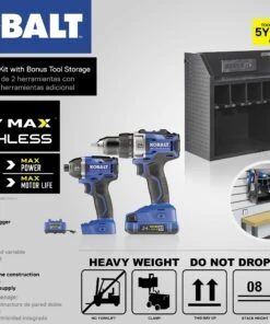 Kobalt Power Tool Combo Kits 2-Tool 24-Volt Max Brushless Power Tool Combo Kit Case (1-Battery Included and Charger Included) 12 Kobalt Power Tool Combo Kits 2-Tool 24-Volt Max Brushless Power Tool Combo Kit Case (1-Battery Included and Charger Included) -Kobalt Sales Store 42156025