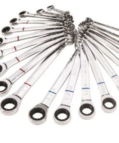 Kobalt Ratchet Wrenches & Sets In Tray with Removable Rails 20-Piece Set 12-Point Standard (SAE) and Metric Combination Ratchet Wrench Set