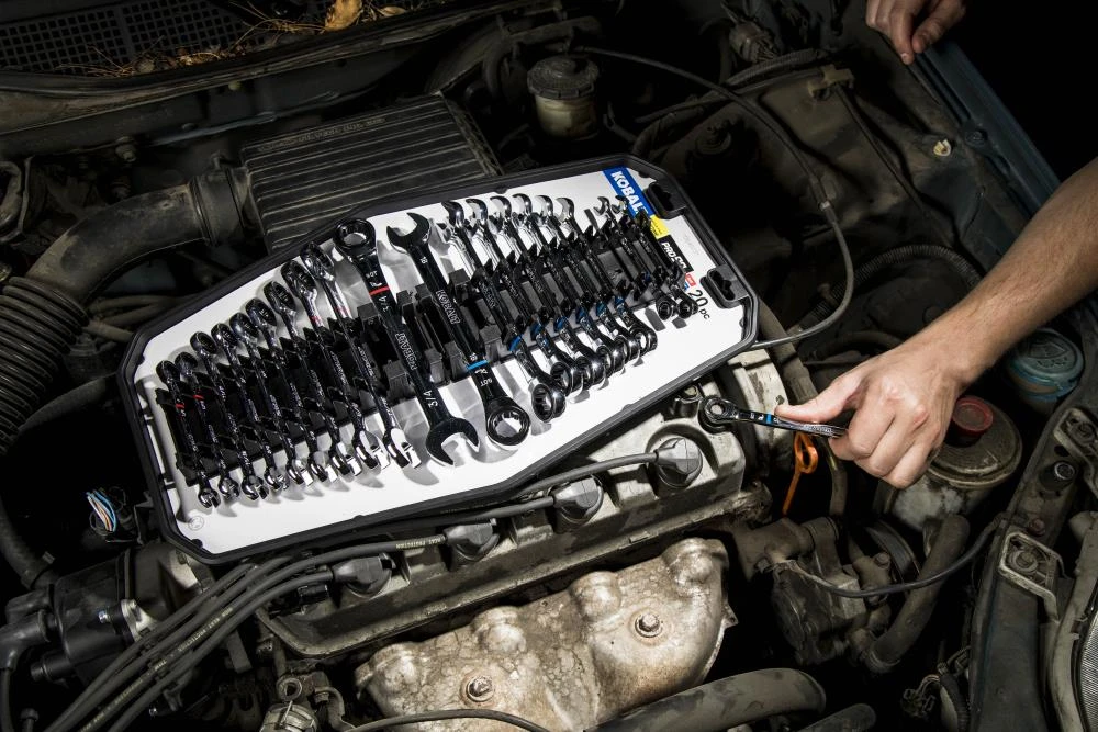 Kobalt Ratchet Wrenches & Sets In Tray with Removable Rails 20-Piece Set 12-Point Standard (SAE) and Metric Combination Ratchet Wrench Set 10 Kobalt Ratchet Wrenches & Sets In Tray with Removable Rails 20-Piece Set 12-Point Standard (SAE) and Metric Combination Ratchet Wrench Set - Image 10