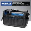 Kobalt Tool Bags Plumbing Tool Bag with Caddy Black, Blue Polyester 12.99-in