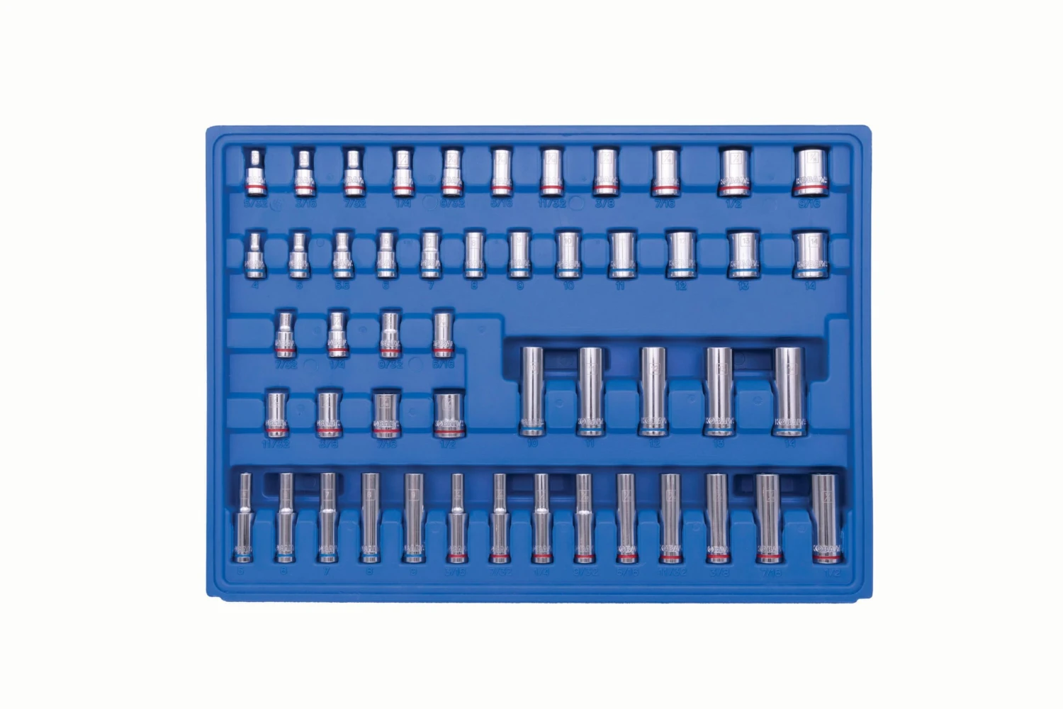 Kobalt Mechanics Tool Sets 250-Piece Standard (SAE) and Metric Combination Polished Chrome Mechanics Tool Set (1/4-in; 3/8-in) 6 Kobalt Mechanics Tool Sets 250-Piece Standard (SAE) and Metric Combination Polished Chrome Mechanics Tool Set (1/4-in; 3/8-in) - Image 6