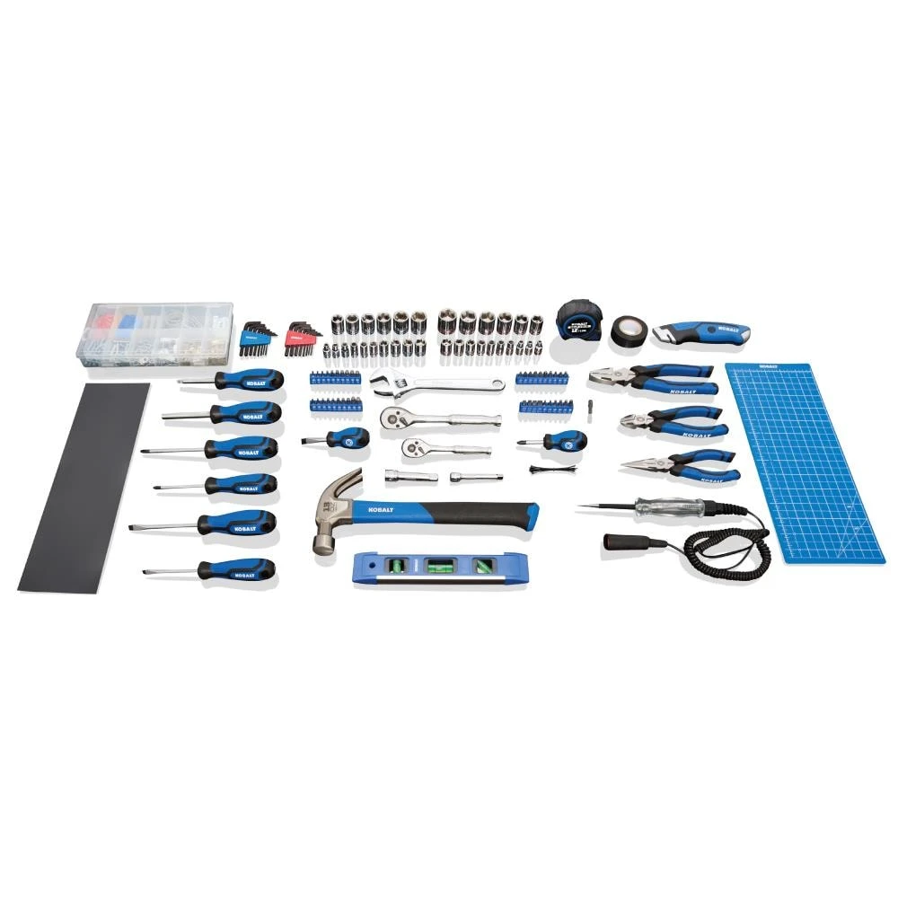 Kobalt Household Tool Sets 119 Piece Home Owner's Tool Set in Folding Case 1 Kobalt Household Tool Sets 119 Piece Home Owner's Tool Set in Folding Case