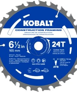 Kobalt Circular Saw Blades 6-1/2-in 24-Tooth Tungsten Carbide-tipped Steel Circular Saw Blade