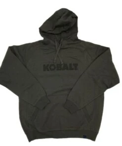 Kobalt Work Jackets & Coats Unisex Grey Preshrunk Cotton Hooded Sweatshirt (Medium)
