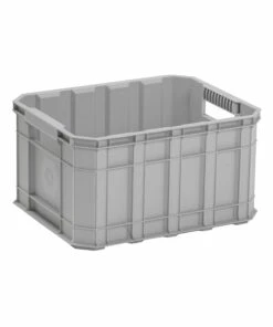 Kobalt Plastic Storage Totes Medium 8.5-Gallon (34-Quart) Grey Heavy Duty Tote with Lidless Lid
