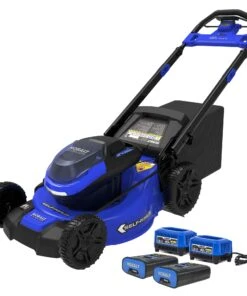 Kobalt Cordless Electric Push Lawn Mowers 40-volt 21-in DP SP Mower with (2) 4 Ah Batteries, Charger