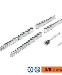 Kobalt Mechanics Tool Sets 309-Piece Standard (SAE) and Metric Combination Polished Chrome Mechanics Tool Set (1/4-in; 3/8-in) -Kobalt Sales Store 44194580