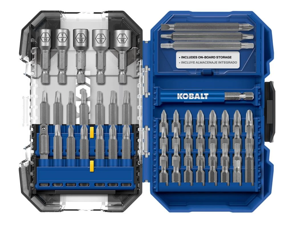 Kobalt Screwdriver Bits 55-Piece Set High-speed Steel Hex Shank Screwdriver Bit Set 1 Kobalt Screwdriver Bits 55-Piece Set High-speed Steel Hex Shank Screwdriver Bit Set