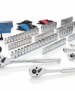Kobalt Mechanics Tool Sets 309-Piece Standard (SAE) and Metric Combination Polished Chrome Mechanics Tool Set (1/4-in; 3/8-in) -Kobalt Sales Store 44380414 scaled