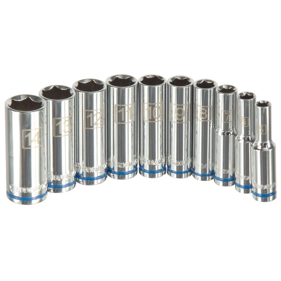 Kobalt Sockets & Socket Sets 10-Piece Metric 1/4-in Drive 6-point Set Deep Socket Set 4 Kobalt Sockets & Socket Sets 10-Piece Metric 1/4-in Drive 6-point Set Deep Socket Set - Image 4