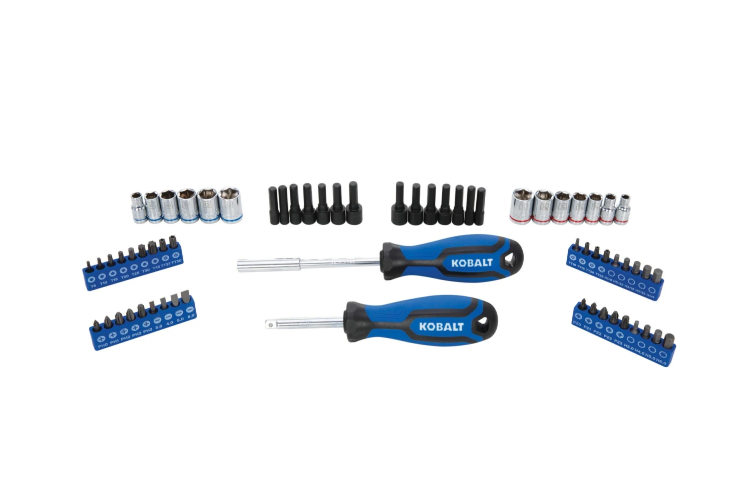 Kobalt Mechanics Tool Sets 65-Piece Standard (SAE) and Metric Combination Polished Chrome Mechanics Tool Set 2 Kobalt Mechanics Tool Sets 65-Piece Standard (SAE) and Metric Combination Polished Chrome Mechanics Tool Set - Image 2