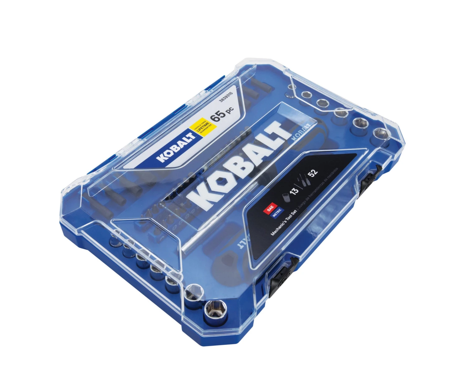 Kobalt Mechanics Tool Sets 65-Piece Standard (SAE) and Metric Combination Polished Chrome Mechanics Tool Set 6 Kobalt Mechanics Tool Sets 65-Piece Standard (SAE) and Metric Combination Polished Chrome Mechanics Tool Set - Image 6