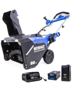 Kobalt Cordless Electric Snow Blowers 80-Volt Max 22-in Single-stage Cordless Electric Snow Blower 4-Hours Ah (Battery Included)