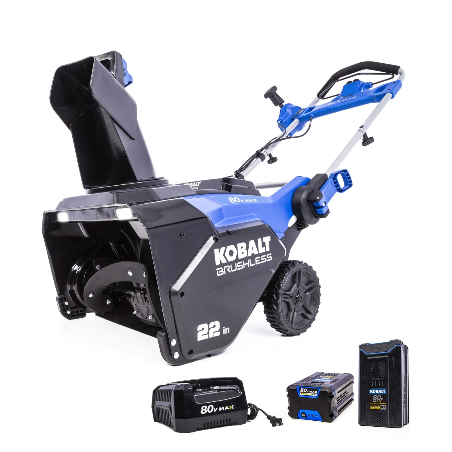 Kobalt Cordless Electric Snow Blowers 80-Volt Max 22-in Single-stage Cordless Electric Snow Blower 4-Hours Ah (Battery Included) 1 Kobalt Cordless Electric Snow Blowers 80-Volt Max 22-in Single-stage Cordless Electric Snow Blower 4-Hours Ah (Battery Included)