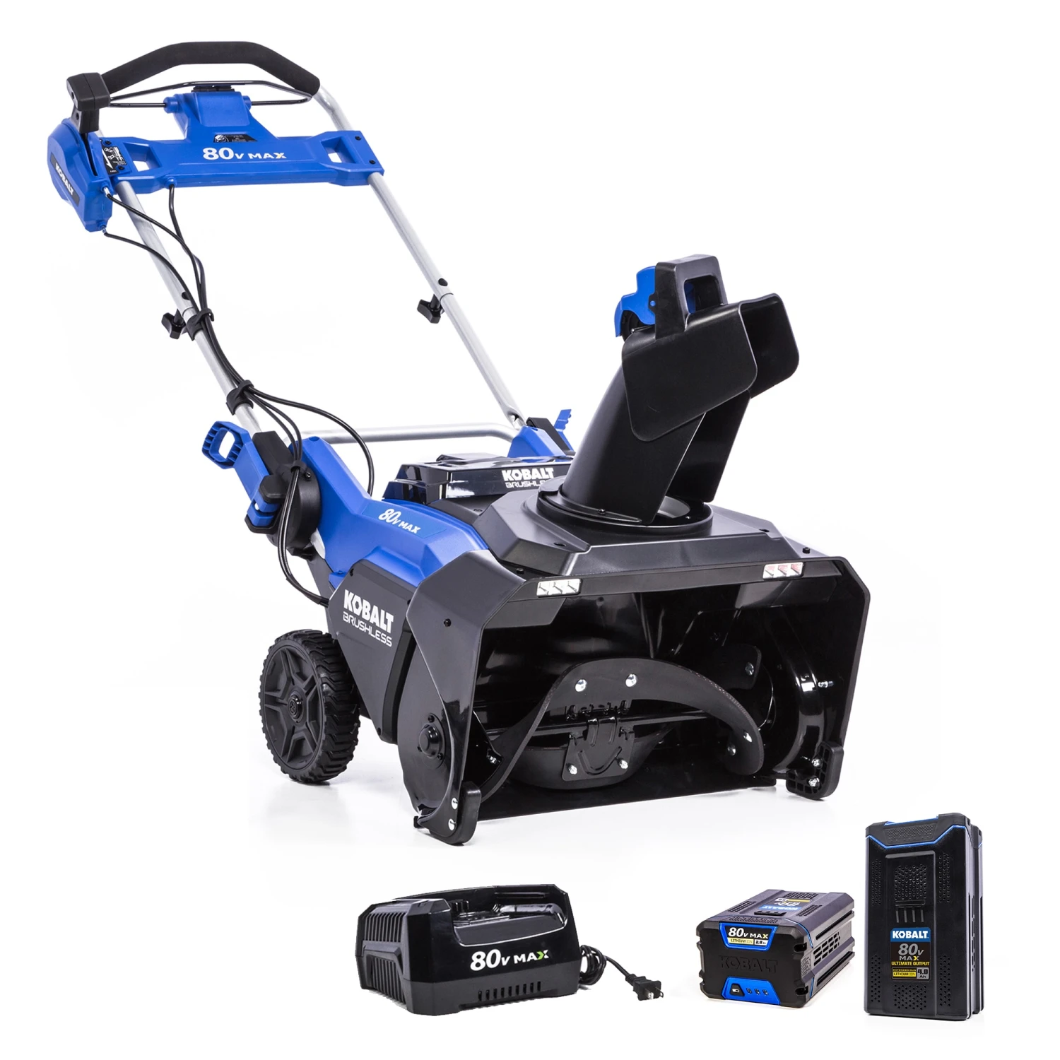 Kobalt Cordless Electric Snow Blowers 80-Volt Max 22-in Single-stage Cordless Electric Snow Blower 4-Hours Ah (Battery Included) 2 Kobalt Cordless Electric Snow Blowers 80-Volt Max 22-in Single-stage Cordless Electric Snow Blower 4-Hours Ah (Battery Included) - Image 2