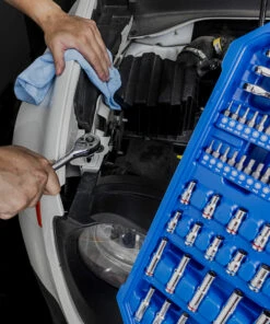 Kobalt Mechanics Tool Sets 309-Piece Standard (SAE) and Metric Combination Polished Chrome Mechanics Tool Set (1/4-in; 3/8-in) -Kobalt Sales Store 45006951 scaled