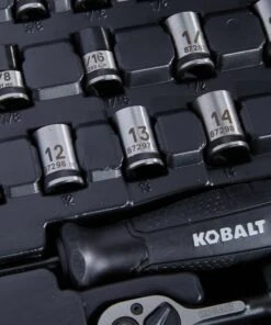 Kobalt Mechanics Tool Sets Universal 115-Piece Standard (SAE) and Metric Combination Matte Mechanics Tool Set (1/4-in; 3/8-in) 14 Kobalt Mechanics Tool Sets Universal 115-Piece Standard (SAE) and Metric Combination Matte Mechanics Tool Set (1/4-in; 3/8-in) -Kobalt Sales Store 45373711