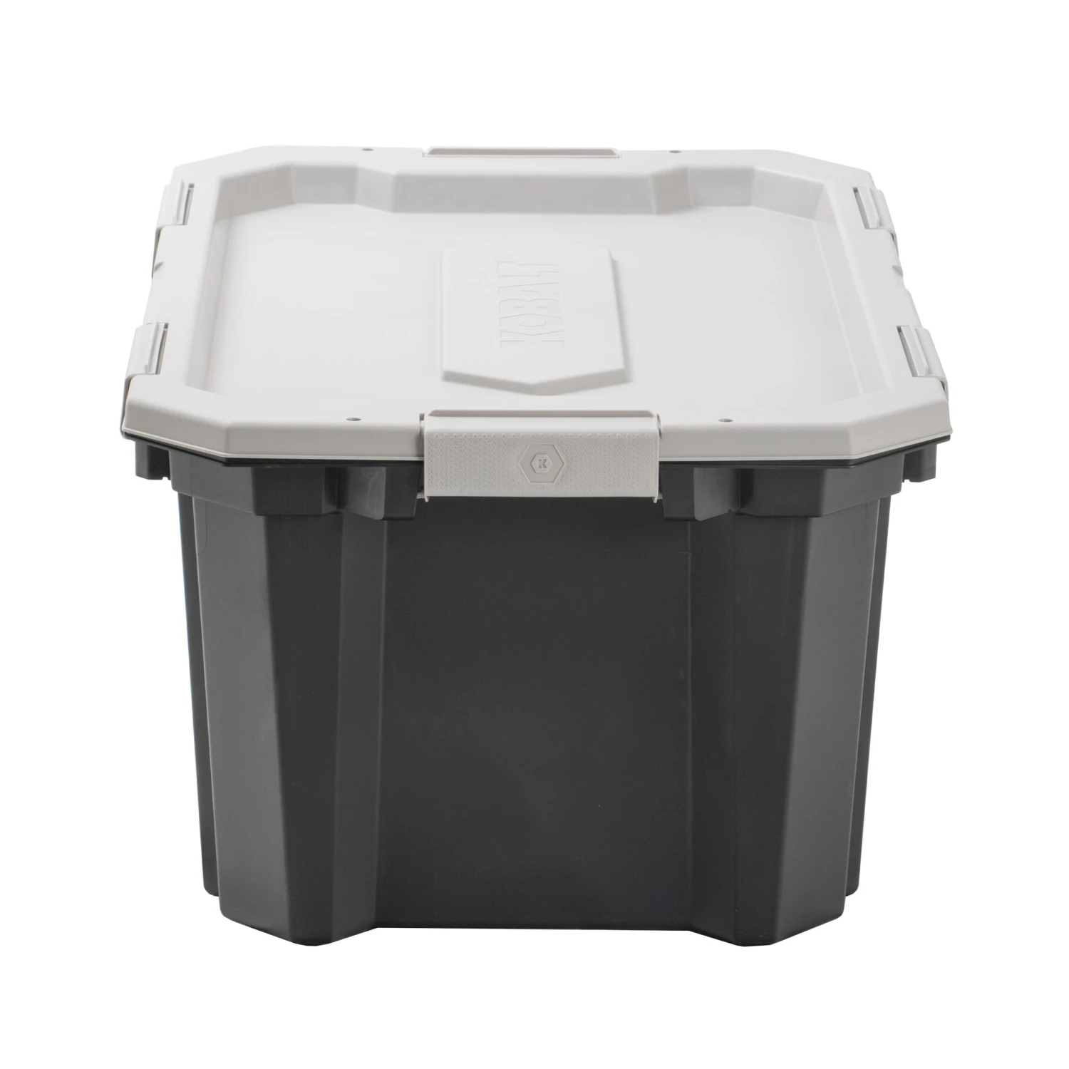 Kobalt Plastic Storage Totes X-large 24-Gallon (96-Quart) Grey Heavy Duty Tote with Latching Lid 2 Kobalt Plastic Storage Totes X-large 24-Gallon (96-Quart) Grey Heavy Duty Tote with Latching Lid - Image 2