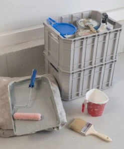 Kobalt Plastic Storage Totes Medium 8.5-Gallon (34-Quart) Grey Heavy Duty Tote with Lidless Lid -Kobalt Sales Store 46359367 scaled