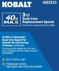 Kobalt String Trimmer Line 19-ft Spool 0.065-in 40V Spooled Trimmer Line -Kobalt Sales Store 46556763